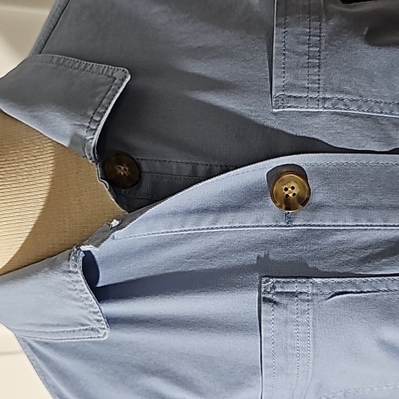 Talbot's light blue lightweight jacket. 4 front pockets. Button front. Size med - Picture 2 of 11
